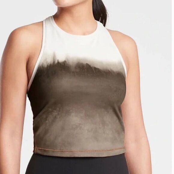 Athleta Tops - Shanti Watercolor Stripe Crop Tank Top